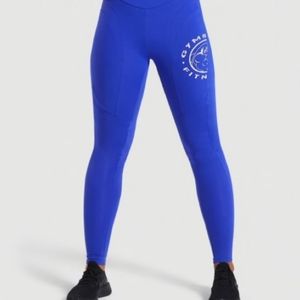 EUC Gymshark Legacy Fitness Panel Leggings - Blue